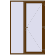 REHAU SYNEGO 1550x2400 мм WALNUT з двох сторін
