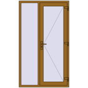 REHAU Euro-Design 60 1200x2070 мм LIGHT_OAK з двох сторін