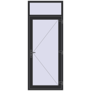 REHAU Brillant-Design 950x2400 мм ANTHRACITE_GREY_GLATT з двох сторін REHAU Brillant-Design 950x2400 мм ANTHRACITE_GREY_GLATT з двох сторін