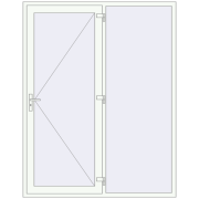 REHAU SYNEGO 1800x2300 мм Білий (RAL 9016) з двох сторін REHAU SYNEGO 1800x2300 мм Білий (RAL 9016) з двох сторін