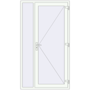 REHAU Euro-Design 60 1250x2250 мм Білий (RAL 9016) з двох сторін