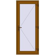 REHAU Euro-Design 60 850x2050 мм GOLDEN OAK з двох сторін