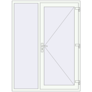 REHAU Euro-Design 60 1500x1980 мм Білий (RAL 9016) з двох сторін REHAU Euro-Design 60 1500x1980 мм Білий (RAL 9016) з двох сторін