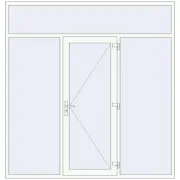 REHAU SYNEGO 2400x2500 мм Білий (RAL 9016) з двох сторін