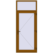 Вхідні двері 1000x2500 мм REHAU Euro-Design 60 GOLDEN OAK ззовні