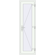 REHAU Euro-Design 60 600x2050 мм Білий (RAL 9016) з двох сторін REHAU Euro-Design 60 600x2050 мм Білий (RAL 9016) з двох сторін