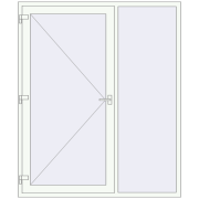 REHAU Brillant-Design 1750x2100 мм Білий (RAL 9016) з двох сторін