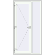REHAU Euro-Design 60 1100x2120 мм Білий (RAL 9016) з двох сторін