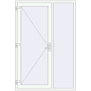 REHAU Brillant-Design 1470x2180 мм Білий (RAL 9016) з двох сторін REHAU Brillant-Design 1470x2180 мм Білий (RAL 9016) з двох сторін