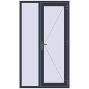 REHAU Brillant-Design 1200x2100 мм ANTHRACITE_GREY_STRUKTURAL з двох сторін REHAU Brillant-Design 1200x2100 мм ANTHRACITE_GREY_STRUKTURAL з двох сторін