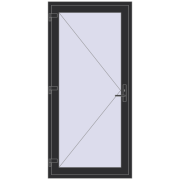 REHAU Euro-Design 60 1000x2050 мм ANTHRACITE_GREY_GLATT з двох сторін REHAU Euro-Design 60 1000x2050 мм ANTHRACITE_GREY_GLATT з двох сторін