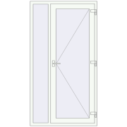 REHAU Euro-Design 60 1130x2100 мм Білий (RAL 9016) з двох сторін