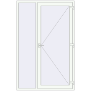 REHAU Euro-Design 60 1500x2300 мм Білий (RAL 9016) з двох сторін REHAU Euro-Design 60 1500x2300 мм Білий (RAL 9016) з двох сторін
