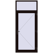 Вхідні двері 1040x2450 мм REHAU Euro-Design 60 BLACK_BROWN з двох сторін