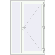 REHAU Euro-Design 60 1300x2050 мм Білий (RAL 9016) з двох сторін