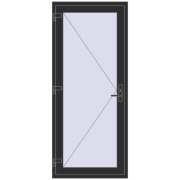 REHAU Euro-Design 60 850x2100 мм ANTHRACITE_GREY_GLATT з двох сторін