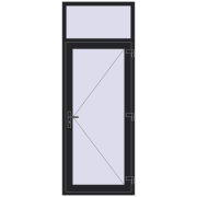 REHAU Euro-Design 60 900x2400 мм BLACK_ULTI-MATT з двох сторін