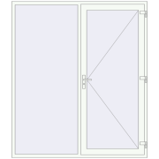 REHAU Euro-Design 60 2000x2300 мм Білий (RAL 9016) з двох сторін