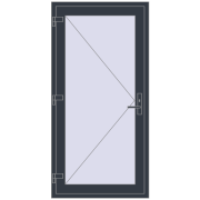 REHAU Euro-Design 60 920x1850 мм ANTHRACITE_GREY_STRUKTURAL з двох сторін REHAU Euro-Design 60 920x1850 мм ANTHRACITE_GREY_STRUKTURAL з двох сторін