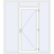 REHAU SYNEGO 2100x2400 мм Білий (RAL 9016) з двох сторін