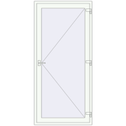 REHAU SYNEGO 1100x2300 мм Білий (RAL 9016) з двох сторін