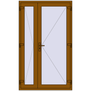 REHAU Euro-Design 60 1250x2100 мм GOLDEN OAK з двох сторін