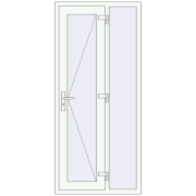 REHAU Euro-Design 60 900x2005 мм Білий (RAL 9016) з двох сторін