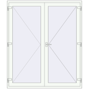 REHAU Brillant-Design 1800x2100 мм Білий (RAL 9016) з двох сторін