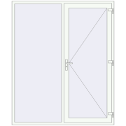 REHAU SYNEGO 1900x2300 мм Білий (RAL 9016) з двох сторін