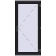 REHAU Euro-Design 60 1000x2100 мм BLACK_ULTI-MATT з двох сторін REHAU Euro-Design 60 1000x2100 мм BLACK_ULTI-MATT з двох сторін