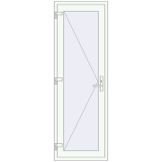 REHAU Brillant-Design 730x2160 мм Білий (RAL 9016) з двох сторін REHAU Brillant-Design 730x2160 мм Білий (RAL 9016) з двох сторін