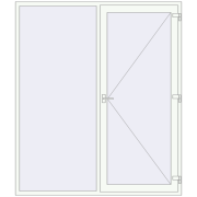 REHAU SYNEGO 2020x2350 мм Білий (RAL 9016) з двох сторін