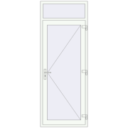 REHAU Euro-Design 60 900x2400 мм Білий (RAL 9016) з двох сторін