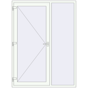REHAU Brillant-Design 1560x2100 мм Білий (RAL 9016) з двох сторін