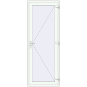 REHAU SYNEGO 900x2400 мм Білий (RAL 9016) з двох сторін