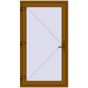 REHAU Euro-Design 60 1020x1840 мм GOLDEN OAK з двох сторін