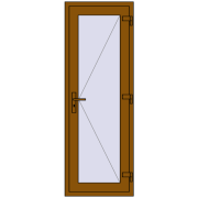 Вхідні двері 700x1900 мм REHAU Euro-Design 60 GOLDEN OAK з двох сторін