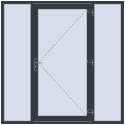 Вхідні двері 2000x2000 мм REHAU SYNEGO