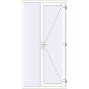 REHAU Euro-Design 60 1200x2340 мм Білий (RAL 9016) з двох сторін REHAU Euro-Design 60 1200x2340 мм Білий (RAL 9016) з двох сторін