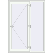 REHAU Euro-Design 60 1400x2000 мм Білий (RAL 9016) з двох сторін