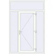 REHAU Brillant-Design 1600x2400 мм Білий (RAL 9016) з двох сторін