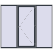 REHAU Euro-Design 60 2500x2100 мм ANTHRACITE_GREY_STRUKTURAL з двох сторін REHAU Euro-Design 60 2500x2100 мм ANTHRACITE_GREY_STRUKTURAL з двох сторін