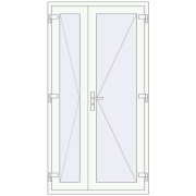 REHAU Euro-Design 60 1100x2100 мм Білий (RAL 9016) з двох сторін