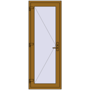 REHAU Euro-Design 60 760x2050 мм LIGHT_OAK з двох сторін