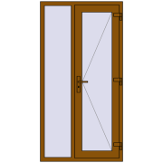 REHAU Euro-Design 60 1009x1960 мм GOLDEN OAK з двох сторін