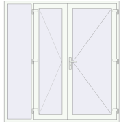 REHAU SYNEGO 2000x2100 мм Білий (RAL 9016) з двох сторін