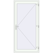 REHAU Euro-Design 60 1100x2200 мм Білий (RAL 9016) з двох сторін