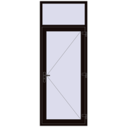 Вхідні двері 950x2500 мм REHAU Brillant-Design BLACK_BROWN з двох сторін