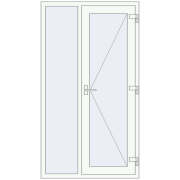 REHAU Brillant-Design 1090x1960 мм Білий (RAL 9016) з двох сторін