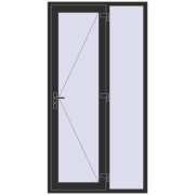REHAU SYNEGO 1200x2300 мм ANTHRACITE_GREY_GLATT з двох сторін